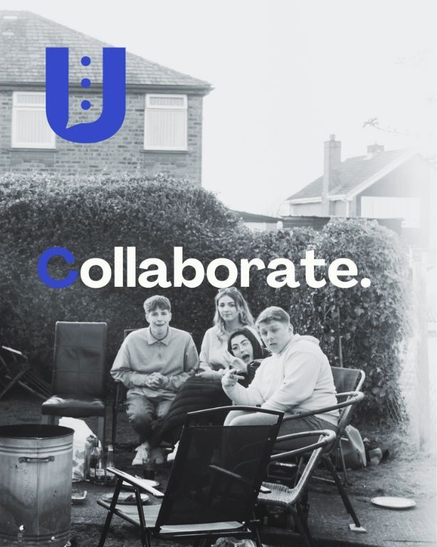 Students collaborating on a project